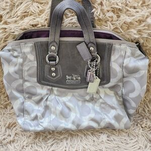 Coach Madison Audrey Silver Satchel Shoulder Bag